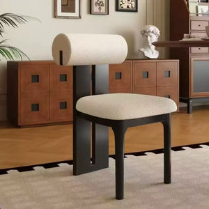 Retro Curve Upholstered Dining Chair