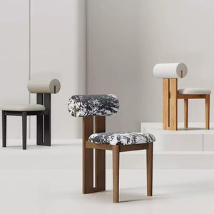 Retro Curve Upholstered Dining Chair