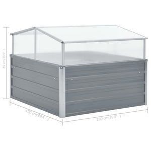 Galleria Design Greenhouse 100x100x85 cm Galvanised Steel Grey