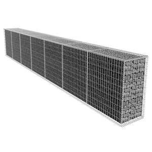Galleria Design Gabion Wall with Cover Galvanised Steel 600x50x100 cm