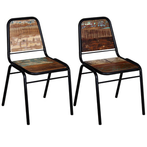Galleria Design Dining Chairs 2 pcs Solid Reclaimed Wood