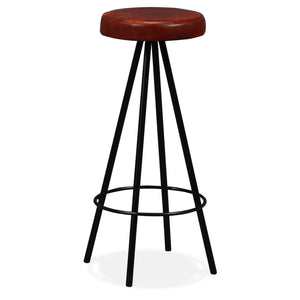 Galleria Design Bar Stools 2 pcs Real Leather