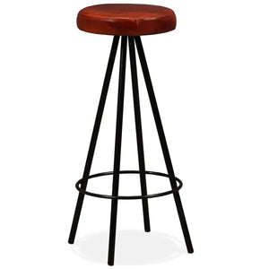 Galleria Design Bar Stools 2 pcs Real Leather