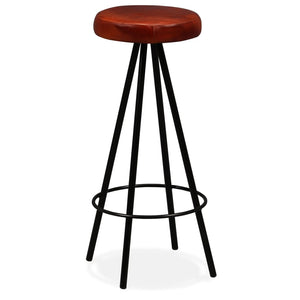 Galleria Design Bar Stools 2 pcs Real Leather