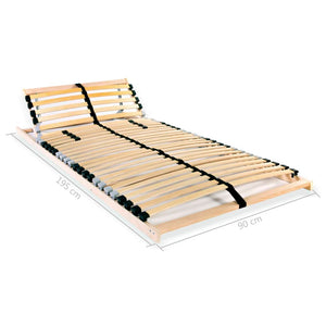 Galleria Design Slatted Bed Base without Mattress with 28 Slats 7 Zones 90x200 cm