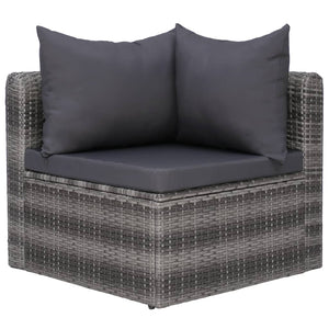 Galleria Design 8 Piece Garden Lounge Set with Cushions Poly Rattan Grey