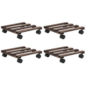 Galleria Design Plant Rollers 4 pcs Cedar Wood 25x25 cm