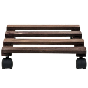 Galleria Design Plant Rollers 4 pcs Cedar Wood 25x25 cm