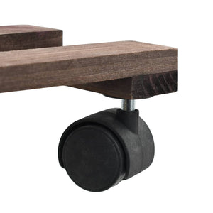 Galleria Design Plant Rollers 4 pcs Cedar Wood 25x25 cm