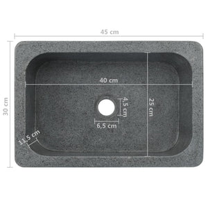 Galleria Design Sink 45x30x15 cm Riverstone Black