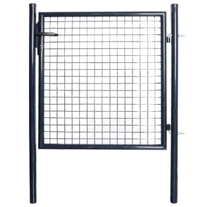 Galleria Design Mesh Garden Gate Galvanised Steel 100x100 cm Grey