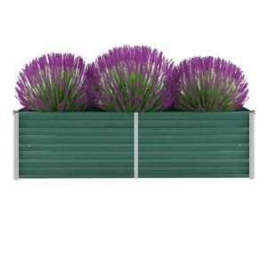 Galleria Design Garden Raised Bed Galvanised Steel 160x40x45 cm Green