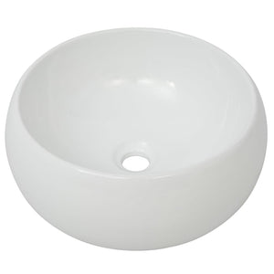 Galleria Design Bathroom Basin with Mixer Tap Ceramic Round White