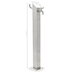 Galleria Design Garden Water Column Stainless Steel Square 95 cm