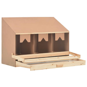 Galleria Design Chicken Laying Nest 3 Compartments 93x40x65 cm Solid Pine Wood