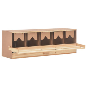 Galleria Design Chicken Laying Nest 5 Compartments 117x33x38 cm Solid Pine Wood
