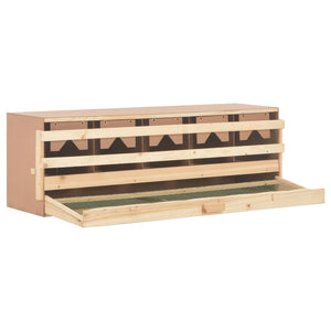 Galleria Design Chicken Laying Nest 5 Compartments 117x33x38 cm Solid Pine Wood
