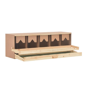 Galleria Design Chicken Laying Nest 5 Compartments 117x33x38 cm Solid Pine Wood