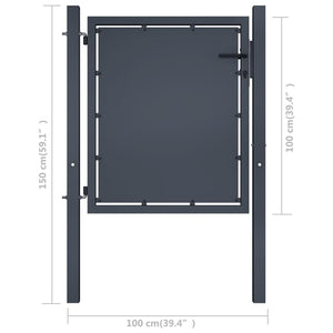 Galleria Design Garden Gate Steel 100x100 cm Anthracite