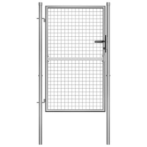 Galleria Design Garden Gate Galvanised Steel 105x125 cm Silver