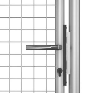 Galleria Design Garden Gate Galvanised Steel 105x125 cm Silver