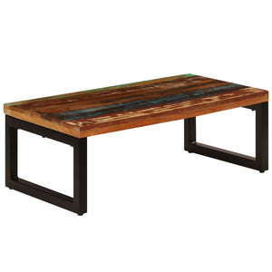 Galleria Design Coffee Table 100x50x35 cm Solid Reclaimed Wood and Steel
