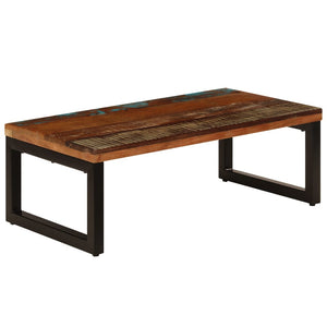 Galleria Design Coffee Table 100x50x35 cm Solid Reclaimed Wood and Steel