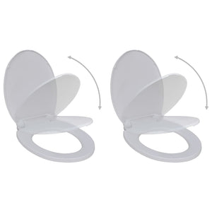 Galleria Design Toilet Seats with Soft Close Lids 2 pcs Plastic White