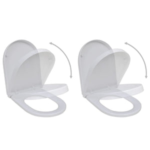 Galleria Design Toilet Seats with Soft Close Lids 2 pcs Plastic White