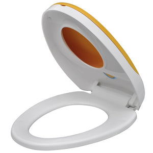 Galleria Design Toilet Seats with Soft Close Lids 2pcs Plastic White and Yellow