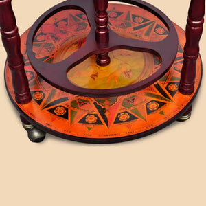 Galleria Design Globe Bar Wine Stand Eucalyptus Wood