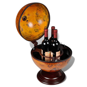 Galleria Design Tabletop Globe Bar Wine Stand Wood