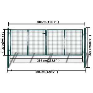 Galleria Design Garden Mesh Gate Fence Door Wall Grille 306x175 cm