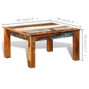 Galleria Design Coffee Table Square Reclaimed Wood