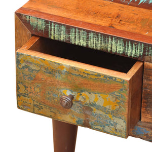 Galleria Design Coffee Table with Curved Edge 1 Drawer Reclaimed Wood