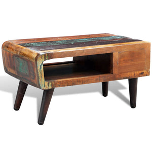 Galleria Design Coffee Table with Curved Edge 1 Drawer Reclaimed Wood