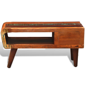 Galleria Design Coffee Table with Curved Edge 1 Drawer Reclaimed Wood