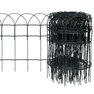 Galleria Design Garden Border Fence Powder-coated Iron 25x0.4 m