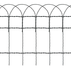 Galleria Design Garden Border Fence Powder-coated Iron 25x0.4 m