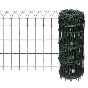 Galleria Design Garden Border Fence Powder-coated Iron 10x0.65 m