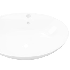 Galleria Design Luxury Ceramic Basin Oval with Overflow and Faucet Hole