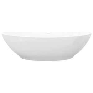 Galleria Design Luxury Ceramic Basin Oval with Overflow and Faucet Hole