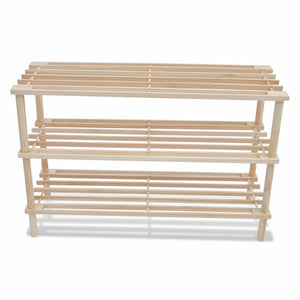 Galleria Design 3-Tier Shoe Racks 2 pcs Solid Fir Wood