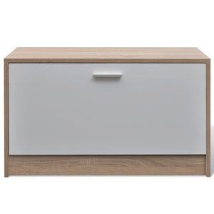 Galleria Design Oak and White 3-in-1 Wooden Shoe Cabinet Set