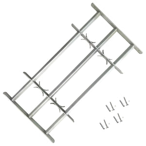 Galleria Design Adjustable Security Grille for Windows with 3 Crossbars 500-650 mm