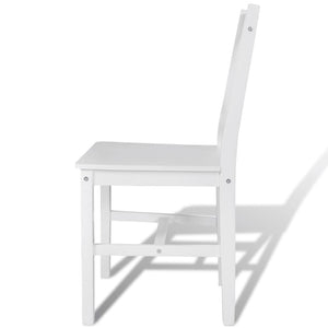 Galleria Design Dining Chairs 2 pcs White Pinewood