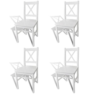 Galleria Design Dining Chairs 4 pcs Dark Brown Pinewood