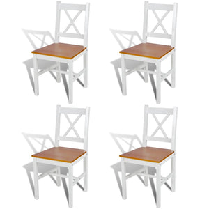 Galleria Design Dining Chairs 4 pcs Dark Brown Pinewood