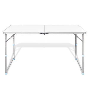 Galleria Design Foldable Camping Table Height Adjustable Aluminium 120 x 60 cm