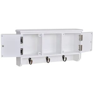 Galleria Design Wall Cabinet for Keys and Jewelery with Doors and Hooks